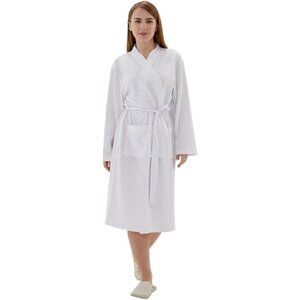 Full-Length Waffle Weave Bathrobe for Plus Size Women - Chic and Soft, XX-Large